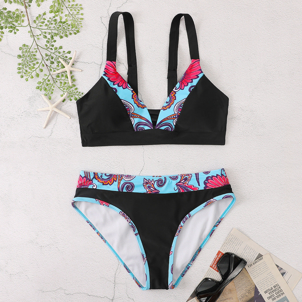 Ladies sporty and fashionable bikini set with striking pattern Ivyshape
