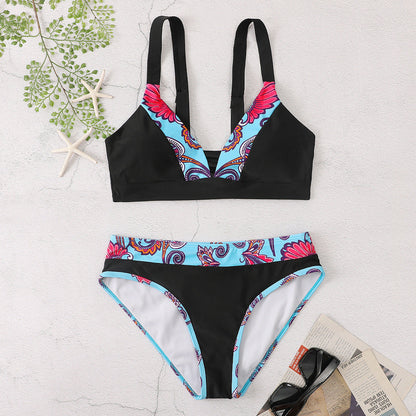 Ladies sporty and fashionable bikini set with striking pattern Ivyshape