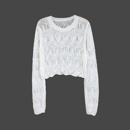Women's airy knit set with modern lace pattern Ivyshape