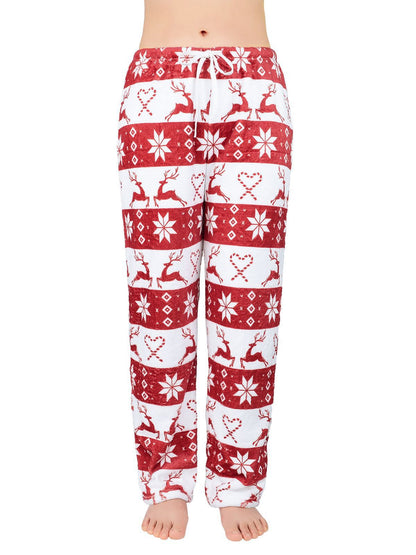 Ladies Relaxed Fit Leopard Print Lounge Pants Ivyshape