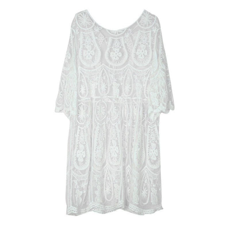 Women's Crochet Beach Dress in Boho Style Ivyshape