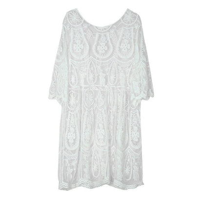 Women's Crochet Beach Dress in Boho Style Ivyshape