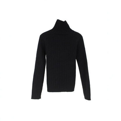 Ladies fine knit turtleneck sweater in ribbed design Ivyshape