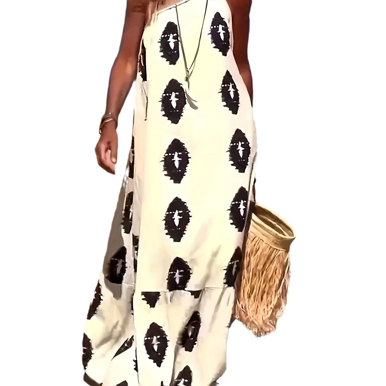 Women Bohemian Print Maxi Dress Ivyshape