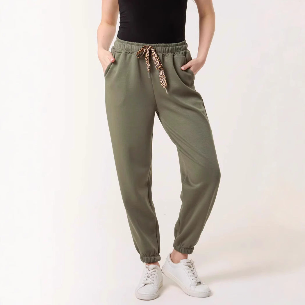Women's Relaxed Fit Jogging Pants with Drawstring Ivyshape