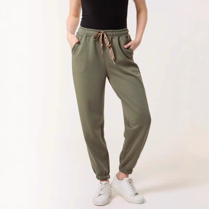 Women's Relaxed Fit Jogging Pants with Drawstring Ivyshape