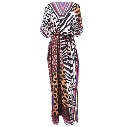 Women's Kaftan with modern animal patterns and elegant cut Ivyshape