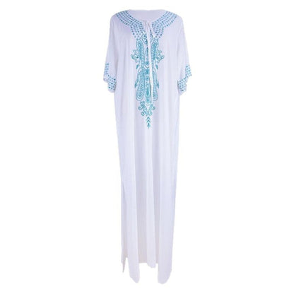 Women's Kaftan with artistic, intricate embroidery design and airy sleeves Ivyshape