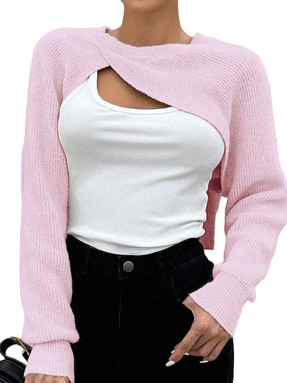 Ladies Fashionable Knit Sweater Ivyshape