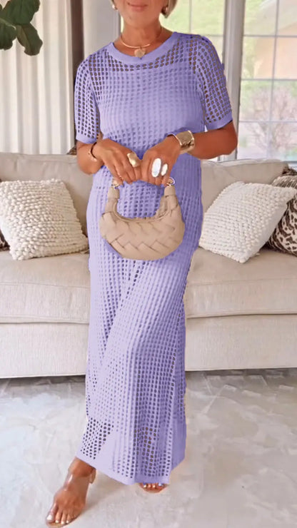 Women Elegant Mesh Maxi Dress Ivyshape