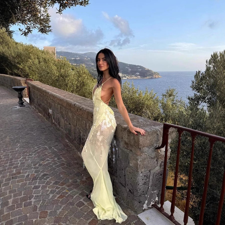 Emilia - Abito lungo con paillettes