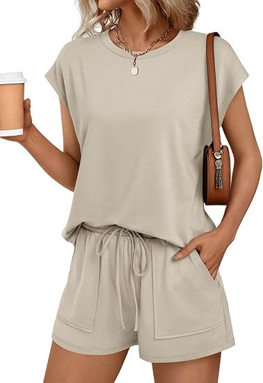 Women's Relaxed Fit Top and Shorts Set Ivyshape
