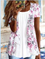 Lightweight women's cardigan with floral print Ivyshape