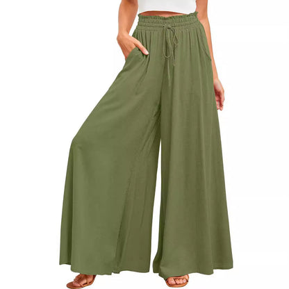 Women Floral Pattern Maxi Pants Ivyshape