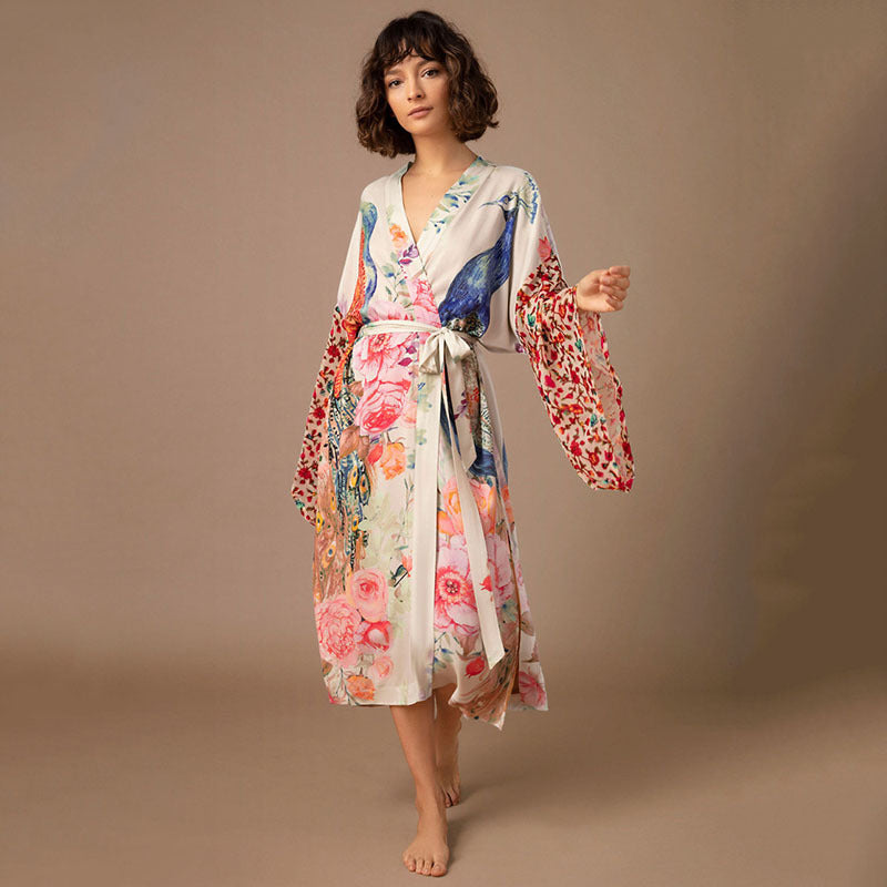 Women’s Kimono with Floral Patterns Ivyshape
