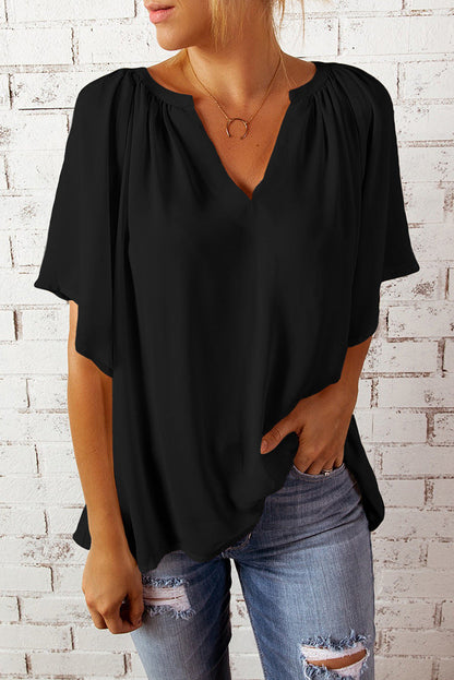 Ladies elegant chiffon blouse Ivyshape