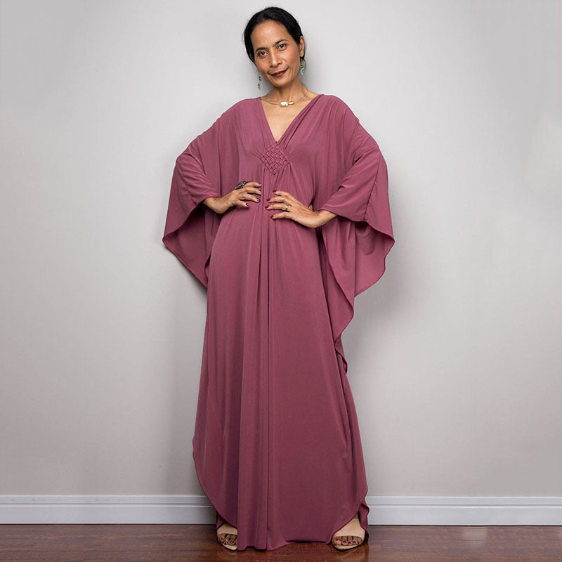 Ladies Maxi Kaftan with flowing cut and wide sleeves Ivyshape