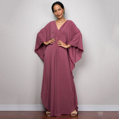 Ladies Maxi Kaftan with flowing cut and wide sleeves Ivyshape