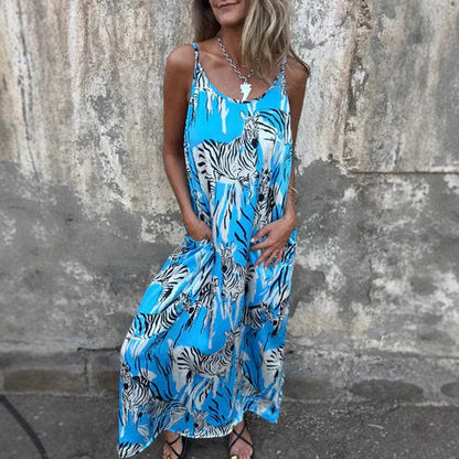Womens Casual Tie-Dye Maxi Dress Ivyshape