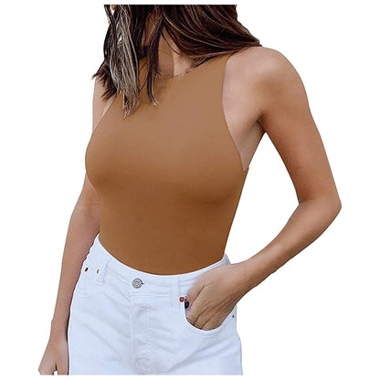 Women's bodysuit with high neck and back exposure Ivyshape