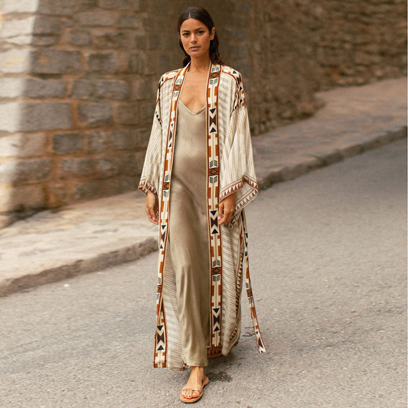 Women's Colorful Kimono with Loose Fit and Unique Pattern Ivyshape