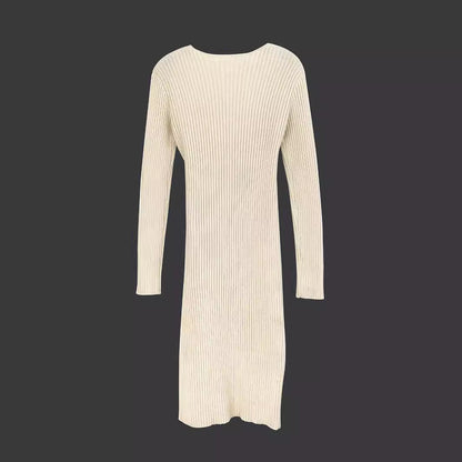 Women's form-fitting knitted dress with a sophisticated wrap design Ivyshape