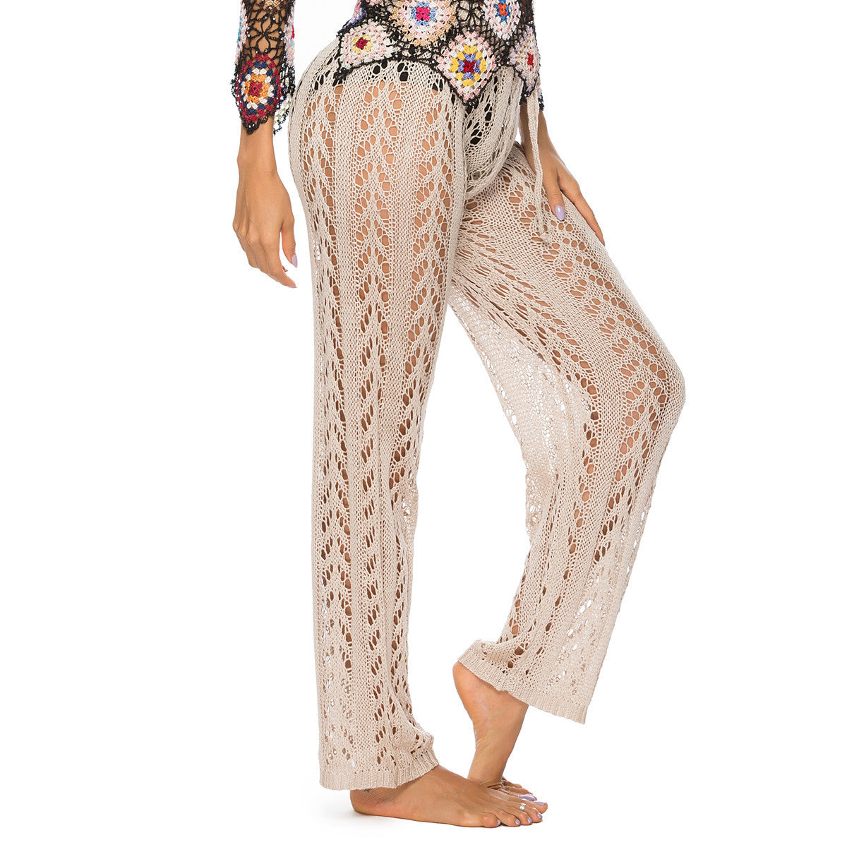 Women's Crochet Beach Pants Ivyshape