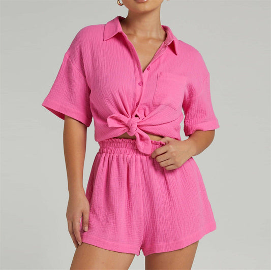 Women's Light and Casual Short Sleeve Set Ivyshape