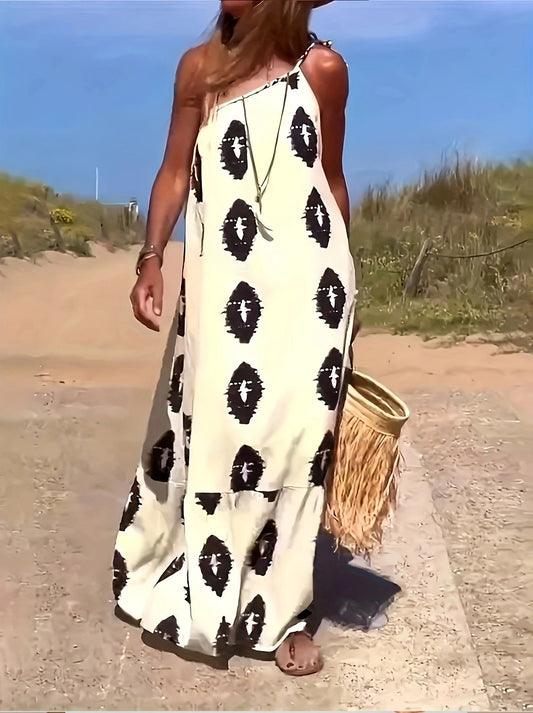 Women Bohemian Print Maxi Dress Ivyshape