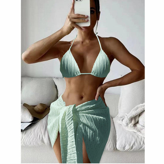 Women's Triangle Bikini Set with Airy Wrap Tube Ivyshape