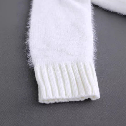 Women's Fuzzy Cardigan with Pearl Decoration Ivyshape