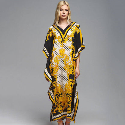 Women Floor-Length Kaftan with artistic Baroque design Ivyshape