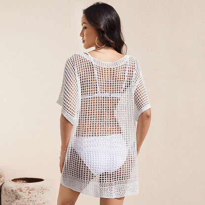 Women's airy net beach cover-up Ivyshape