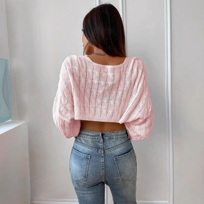 Women's cardigan with intricate cable pattern and loose fit Ivyshape