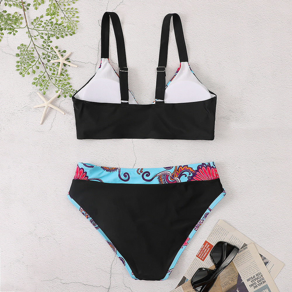 Ladies sporty and fashionable bikini set with striking pattern Ivyshape