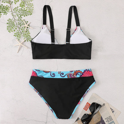 Ladies sporty and fashionable bikini set with striking pattern Ivyshape