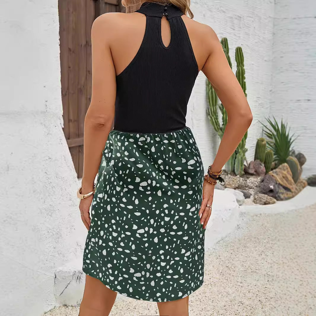 Women's wrap skirt with playful leopard pattern and tie belt Ivyshape