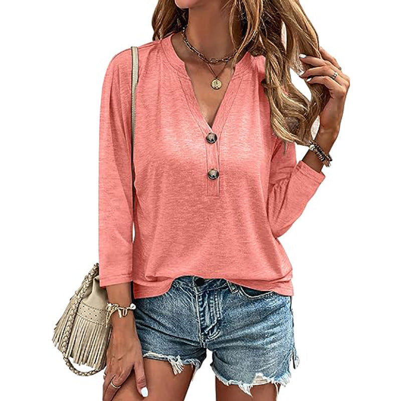 Women Casual Long Sleeve with Button Details Ivyshape