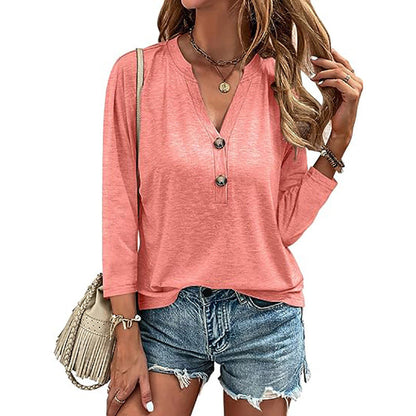 Women Casual Long Sleeve with Button Details Ivyshape