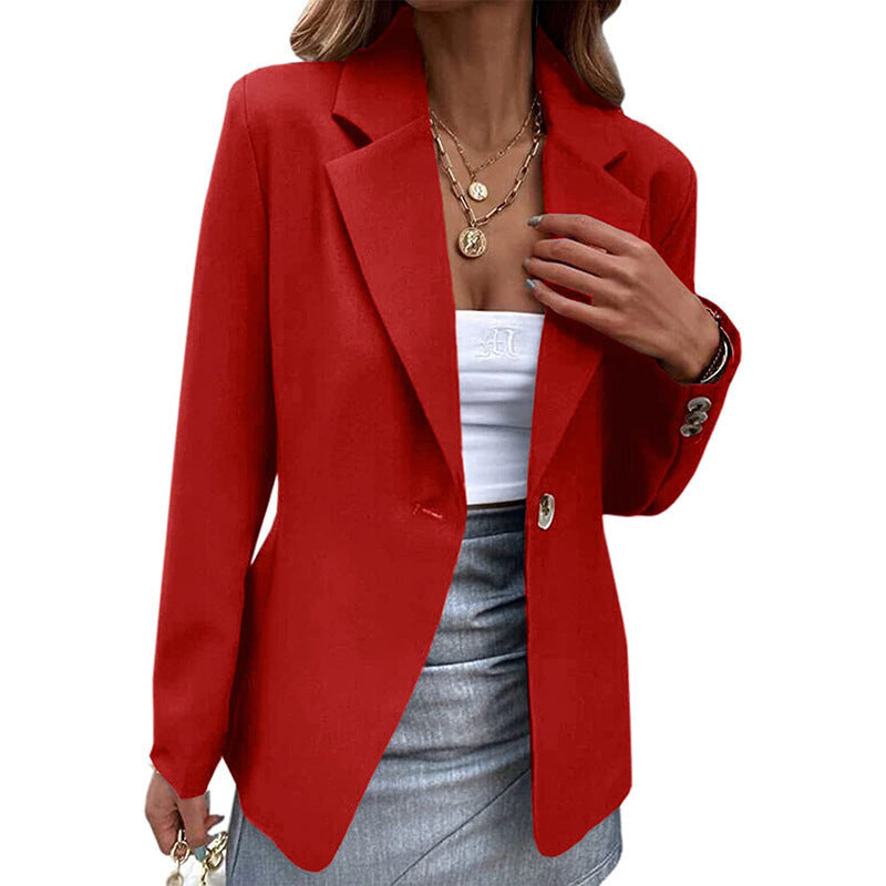 Women's Elegant Blazer Jacket with Textured Design and Practical Pockets Ivyshape