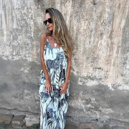Womens Casual Tie-Dye Maxi Dress Ivyshape