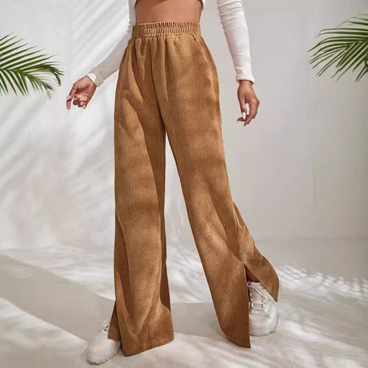 Women's Ribbed Width Leg Pants Ivyshape