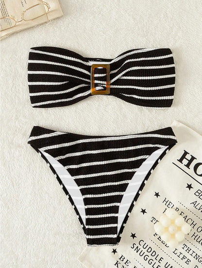 Women's bandeau bikini with trendy strap detail Ivyshape