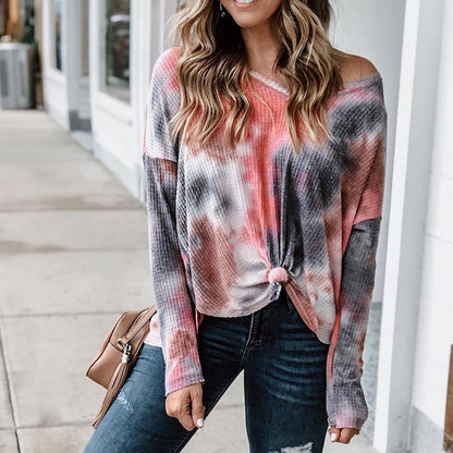 Ladies Comfortable and Casual Knit Blouse with Asymmetrical Hem Ivyshape