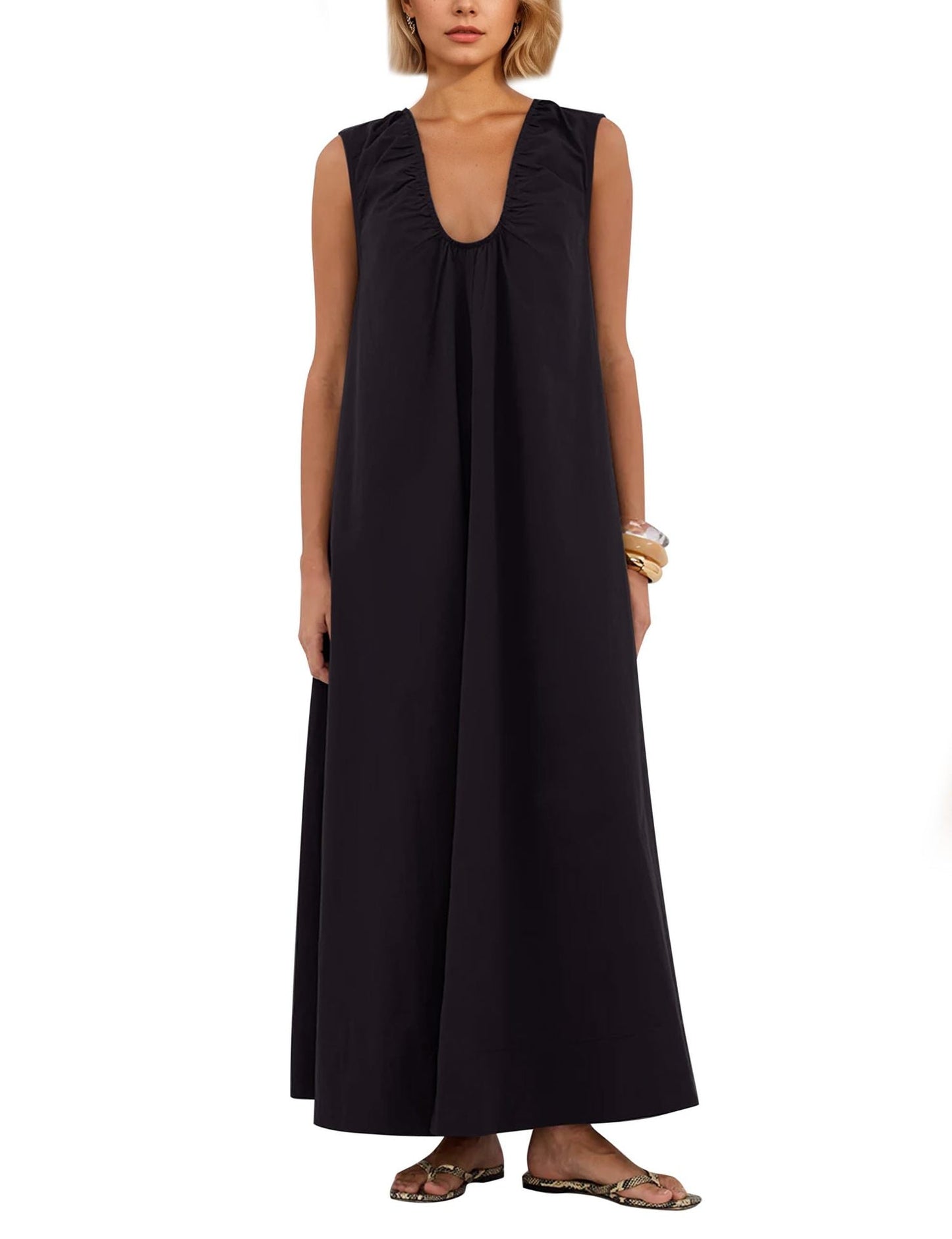 Women Elegant Flowing Maxi Dress Ivyshape