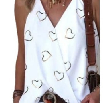 Ladies Stylish Sequin-coated V-neck Tank Top Ivyshape