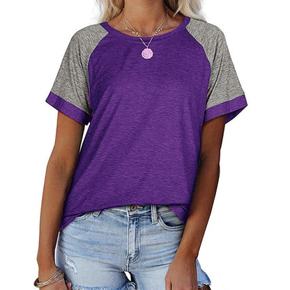 Women's Sporty Casual T-Shirt with Fashionable Raglan Sleeves Ivyshape
