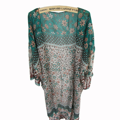 Women's Wrap Kimono with Floral Design and Loose Fit Ivyshape