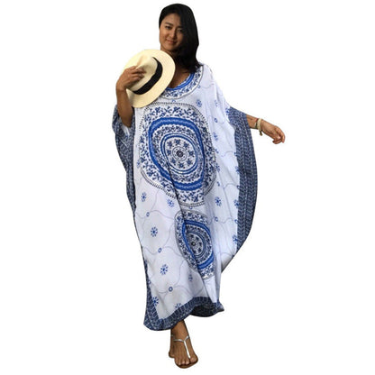 Women's Maxi Kaftan with intricate mandala pattern and elegant accents Ivyshape