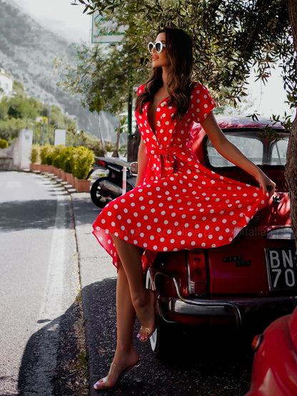 Women's floral dress with tailored cut Ivyshape